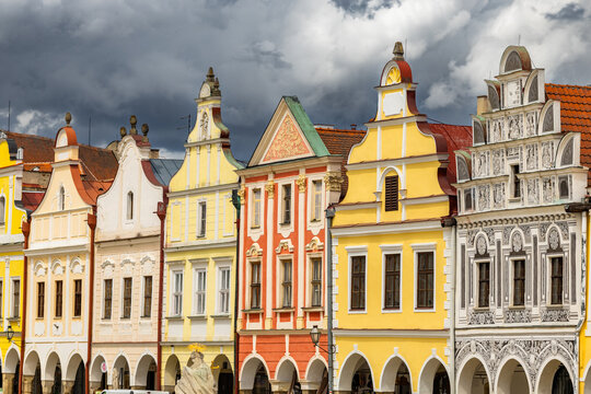Spectacular Historic Architecture of Telc in Czech Republic, Colorful Renaissance Old Town and UNESCO World Heritage Site, One of Europe&rsquo;s Most Beautiful and Best Preserved Travel Destinations
