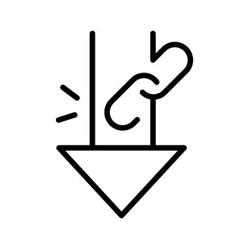Broken link icon, vector illustration of a disconnected chain link symbol, concept of broken connection, error or link failure
