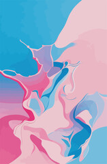 Obraz premium Abstract Fluid Gradient Artwork With Pink And Blue Tones