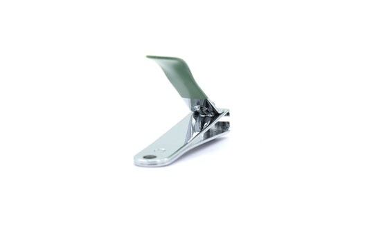 Nail clippers. a tool for trimming nails. are shown on a white background.