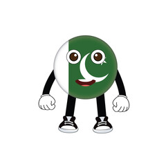 Obraz premium Pakistan Flag Mascot: An Adorable International Icon
