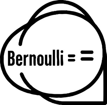 Bernoulli mathematical principle concept icon