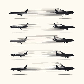 Airplanes in Motion Flight Series.