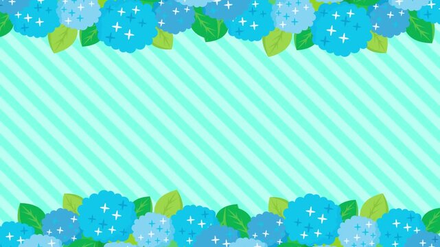 紫陽花のフレームのアニメーション