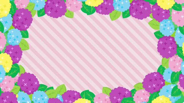 紫陽花のフレームのアニメーション