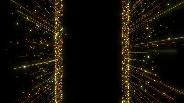 glowing gold event opening background frame decoration loop