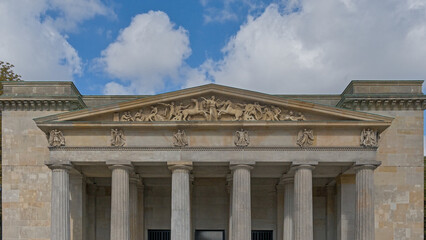 Fototapeta premium detail of the neo-classical Neue Wache War remembrance building, berlin, germany 