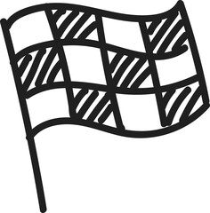 Fototapeta premium Racing Chequered Finish Flag Motorsport Icon