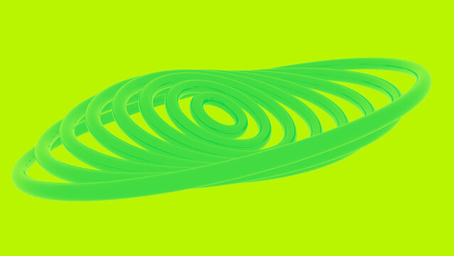 Lime Green Fourier Concentric Rings Vibrant Abstract Background
