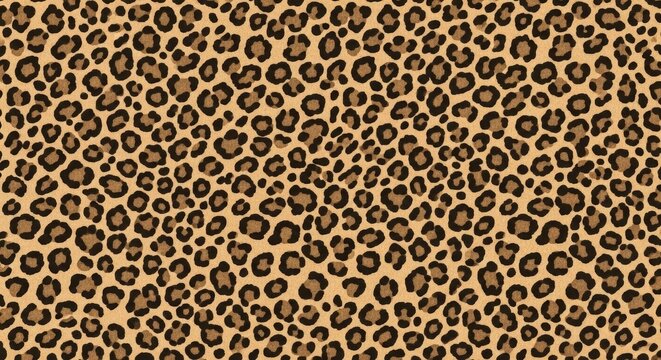 A seamless pattern of leopard spots covers the entire image. The spots are various shades of brown, ranging from light tan to dark chocolate.