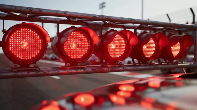 Red racing indicator light