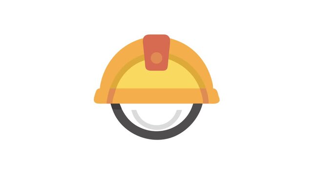 Isolated yellow construction worker helmet on White Background image