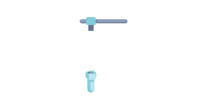 Isolated C clamp tool on a solid White Background