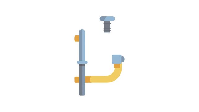 C-Clamp tool on White Background industrial design object