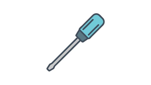 Blue handled screwdriver illustration for repair and assembly tasks