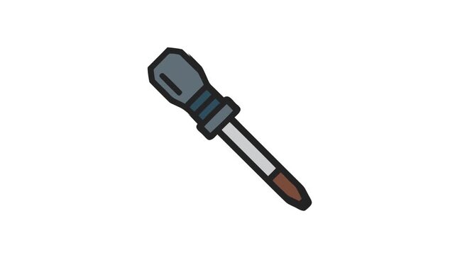 Stylized gray dropper vector illustration on a White Background