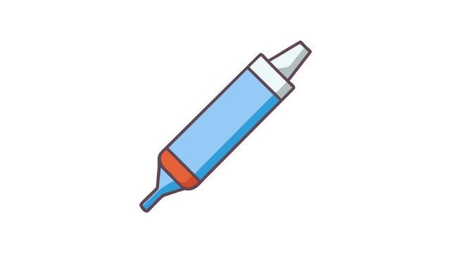 Stylized flat illustration of a dropper on White Background