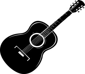 Fototapeta premium Electric guitar silhouette vector illustration