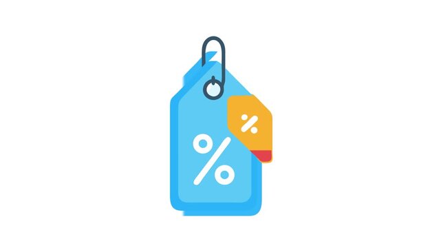 Vibrant sale tag illustration for retail promotions and discounts