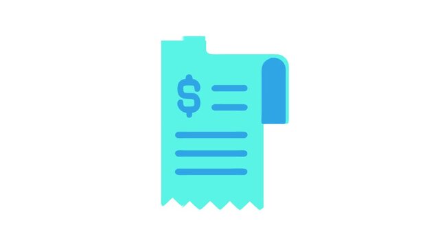 Simple receipt icon showing financial transaction and business record