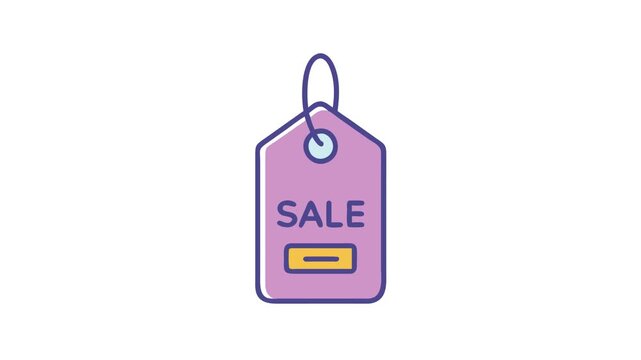 Modern vector sale tag icon on White Background