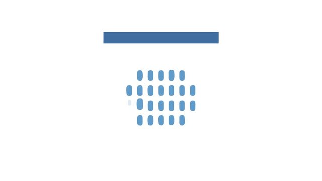 Blue manhole cover flat vector illustration with horizontal bar