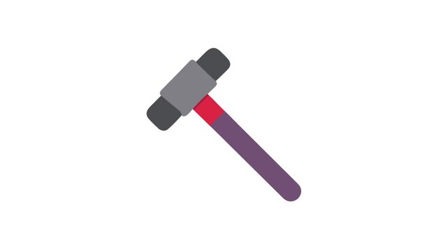 Stylized rubber mallet icon on White Background illustration