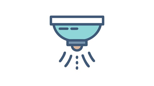 Modern Ceiling Light Fixture in Flat Design Style