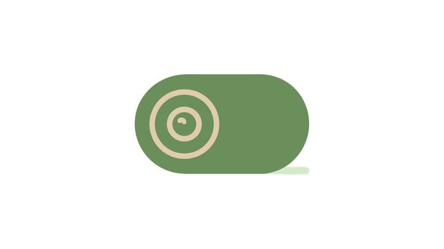 Stylized sleeping bag illustration on White Background flat design