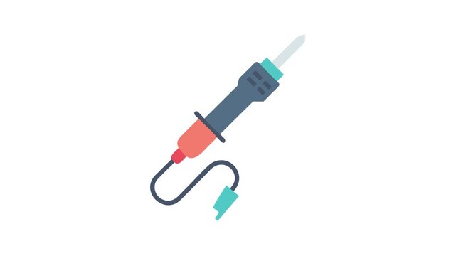 Isolated vector illustration of a soldering iron on White backdrop