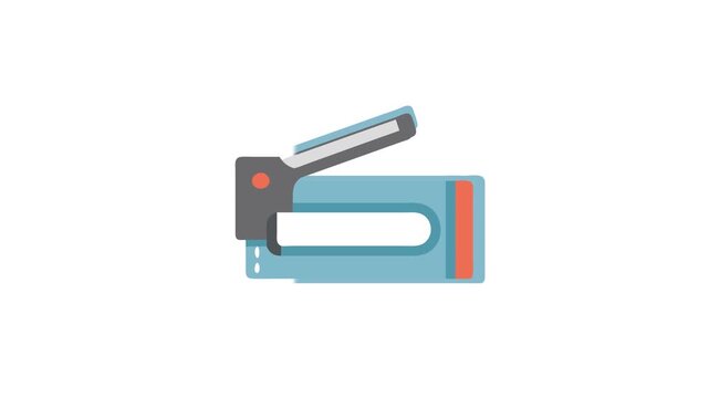 Flat vector illustration of a staple gun on White