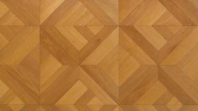 Natural wooden parquet floor showing geometric pattern detail.