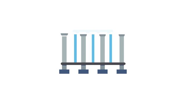 Simple abstract vector graphic of building facade or bridge