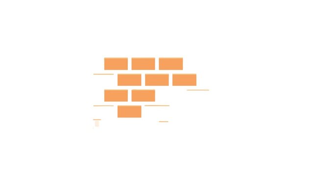 Vector illustration showing a firewall and a file behind it