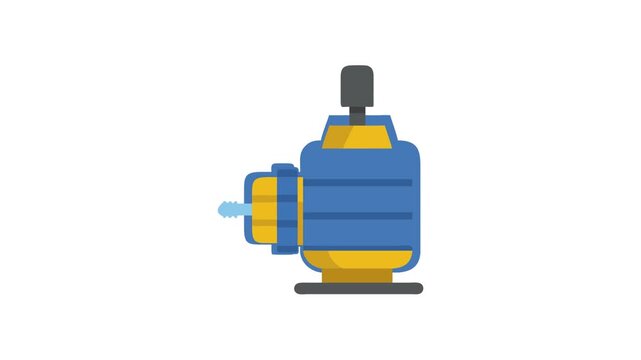 Isolated flat vector illustration of woodworking router machine tool