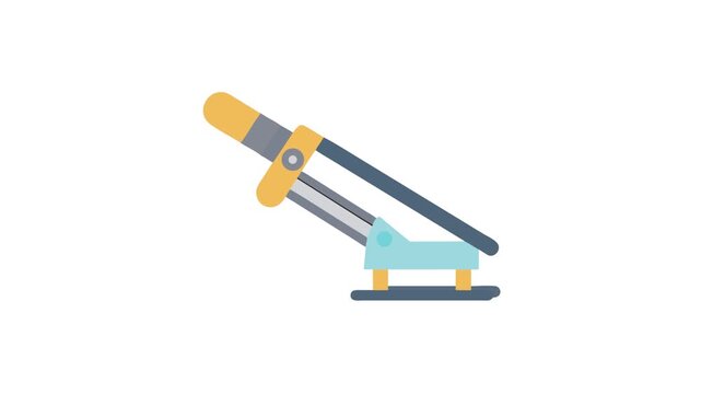 Lever tool machine graphic in flat style illustration.