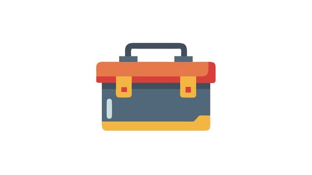 Stylized Tool Box Graphic on White Background