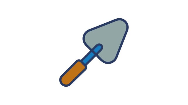 Isolated trowel vector illustration on White Background construction concept