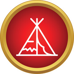 Teepee or wigwam traditional dwelling symbol for website design © ylivdesign