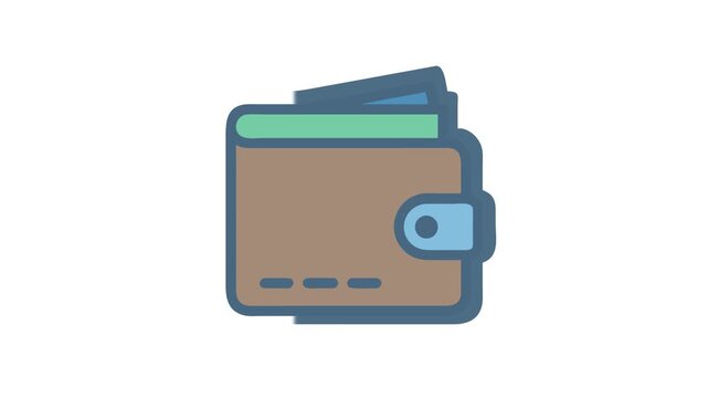 Stylized wallet icon on a White Background illustration
