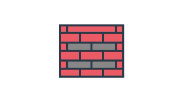 Vector brick wall pattern construction building material architecture design