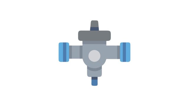 Stylized illustration of a industrial water valve on White Background