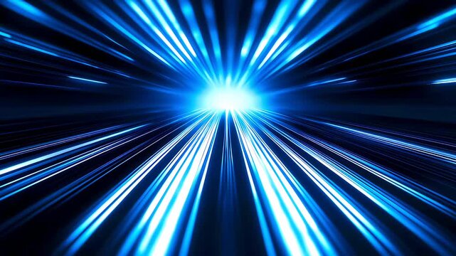 Abstract blue light speed motion effect.