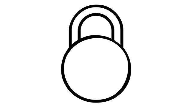 Locked steel padlock vector icon in a closed silver metal position. This minimalist flat illustration represents security, protection, and privacy for hardware and digital safety tools.