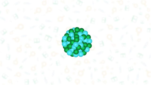 Educational Animation Of Nuclear Fission Showing Atomic Nucleus Splitting Process And Energy Release In Physics Science Learning