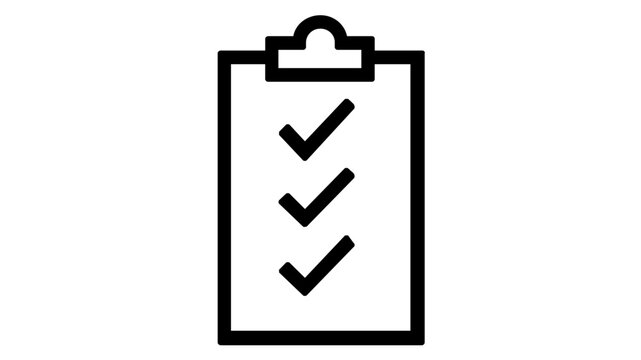 Detailed onboarding checklist illustration vector icon featuring a wooden clipboard with checkmark list for HR recruitment, employee integration, and corporate hiring process on white background.