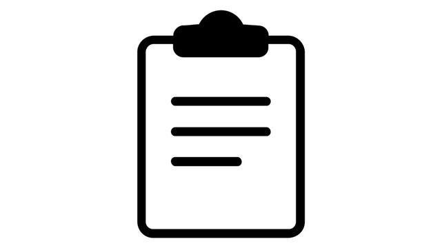 Professional wooden clipboard with metal clip and financial report document vector icon illustration. Essential business administration tool for organizing paperwork and office workflows.
