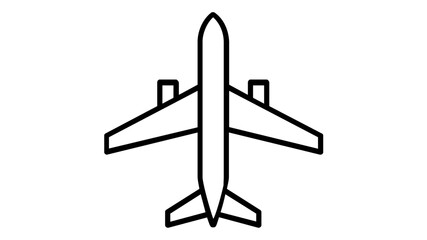 Obraz premium Professional air freight fixed wing cargo plane vector icon with wide fuselage and jet engines for heavy transport and global logistics solutions, minimalist illustration for aviation services.
