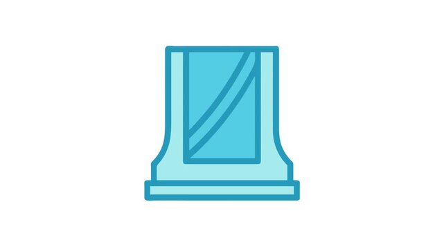 Blue trophy graphic with modern design on White Background