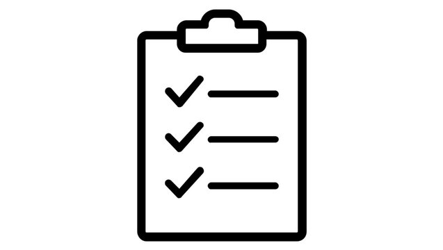Detailed illustration of a metal clipboard with a validation checklist and green marks representing successful data verification, quality control, and systematic audit procedures for business.